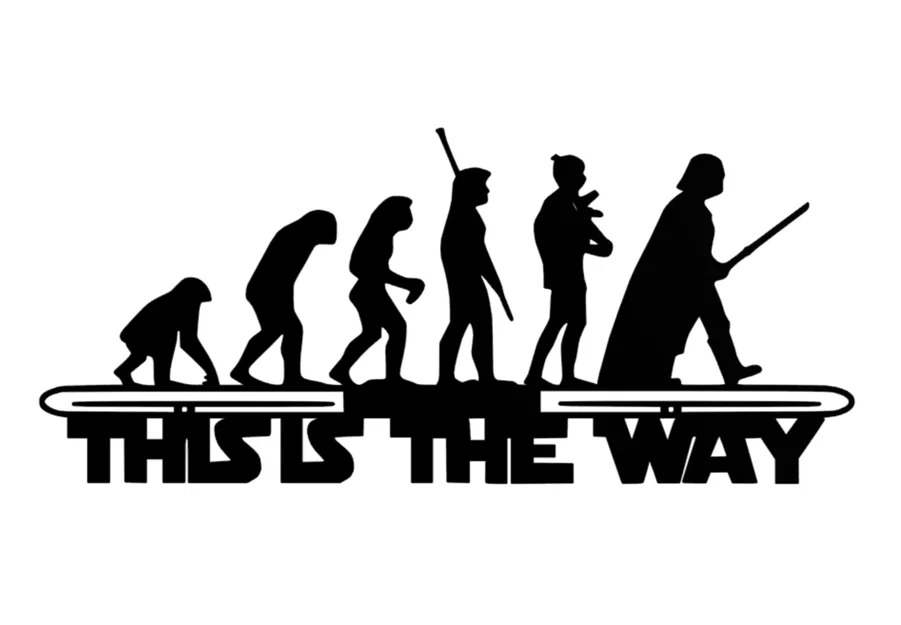 Mô hình treo tường Star Wars Evolution - Tranh nghệ thuật 2D độc đáo - Image 1