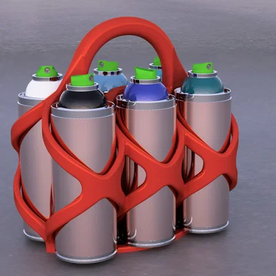 Khay xách 6 lon sơn xịt (6-Pack) – Không cần Supports