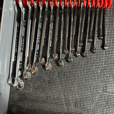Khay sắp xếp cờ lê SAE (Combination Wrench Organizer) in 3D