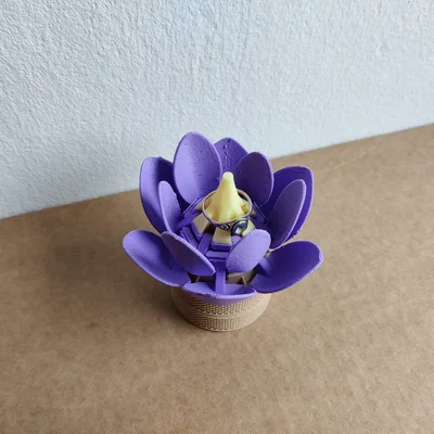 Hộp Cất Nhẫn Hình Hoa Cơ Khí (Mechanical Flower Ring Storage Box)