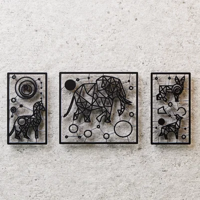 Remix Minimalist Geometric Fauna