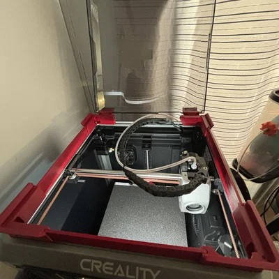 Creality K1/K1C Hinged Lid Riser Remix dùng ốc ngắn hơn