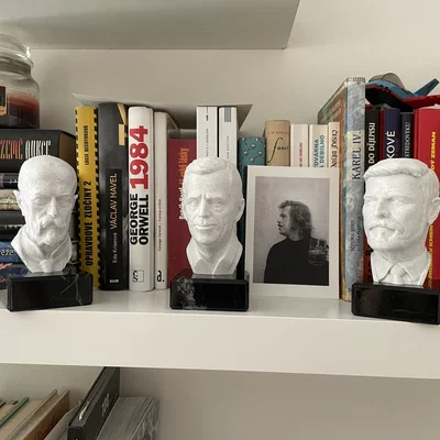 Bộ tượng 3D 3 vị Tổng thống: T.G. Masaryk, V. Havel và P. Pavel