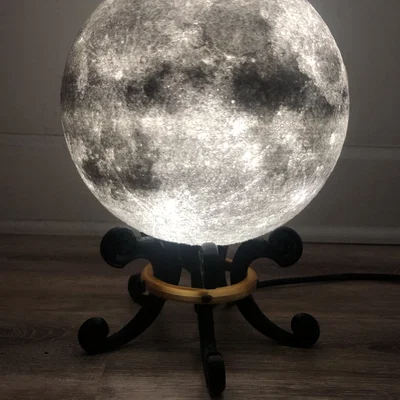 Đế đỡ đèn mặt trăng 3D (Moon Stand) thiết kế cổ điển độc đáo