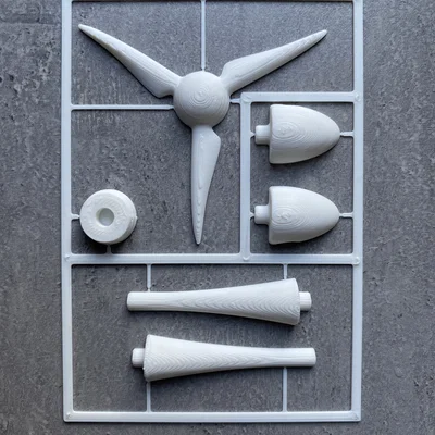 Mô hình tua bin gió Wind turbine kit card lắp ráp 3D ấn tượng