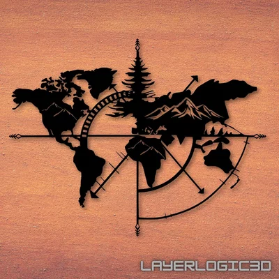 World Map – Tranh Treo Tường Bản Đồ Thế Giới