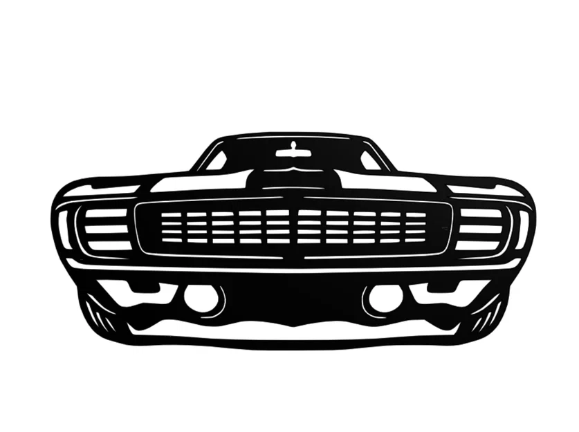 Mô hình treo tường Chevrolet Camaro - Thiết kế 2D độc đáo - Image 1
