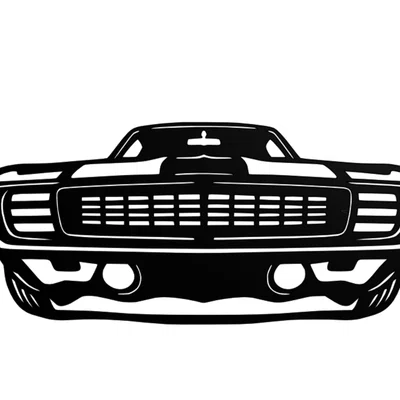 Mô hình treo tường Chevrolet Camaro - Thiết kế 2D độc đáo