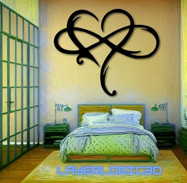 Infinity Heart Wall Art – Tranh treo tường hình trái tim vô cực - Image 1