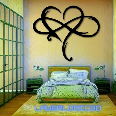 Infinity Heart Wall Art – Tranh treo tường hình trái tim vô cực