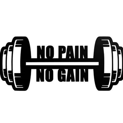 Tranh treo tường 3D No Pain No Gain - Phụ kiện decor phòng tập