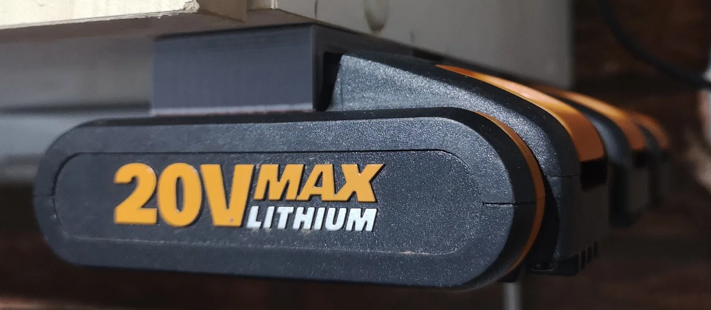 Giá treo pin Worx - Giải pháp lưu trữ pin gọn gàng cho xưởng làm việc - Image 1