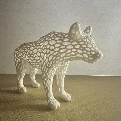 Voronoi Hyena – Mô hình linh cẩu họa tiết Voronoi