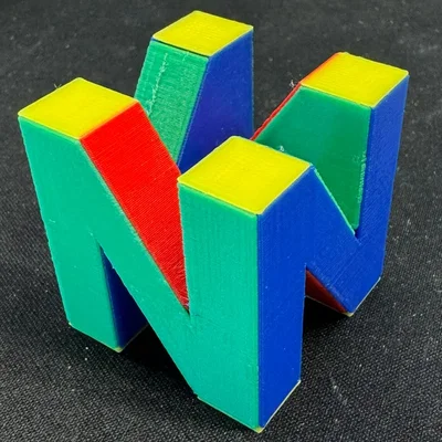Mô hình logo Nintendo 64 3D đa màu cực đẹp cho game thủ