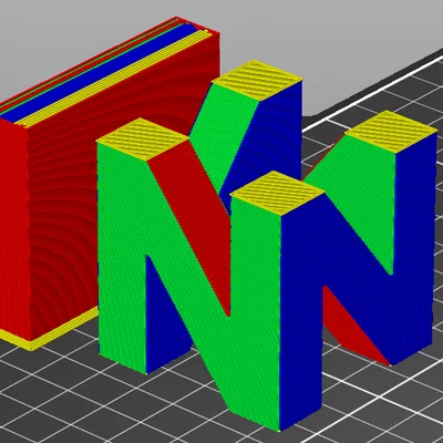 Mô hình logo Nintendo 64 3D đa màu cực đẹp cho game thủ