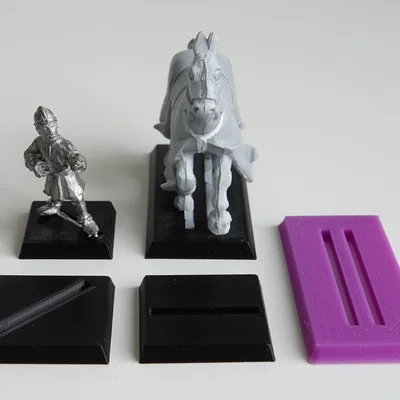 Đế mini Warhammer vuông/có rãnh (Square/slotted Warhammer miniature bases)