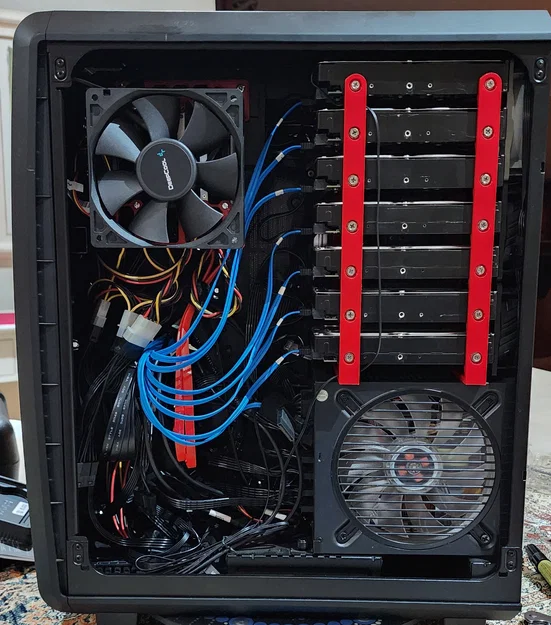 Khung giá đỡ 7 ổ cứng HDD gọn nhẹ cho máy tính (Compact 7 Drive Rack) - Image 2
