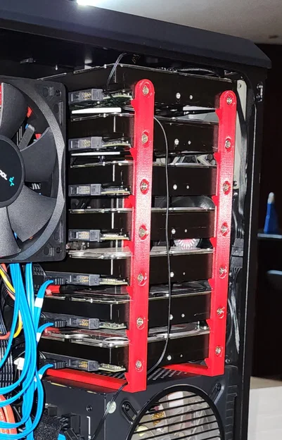 Khung giá đỡ 7 ổ cứng HDD gọn nhẹ cho máy tính (Compact 7 Drive Rack) - Image 3