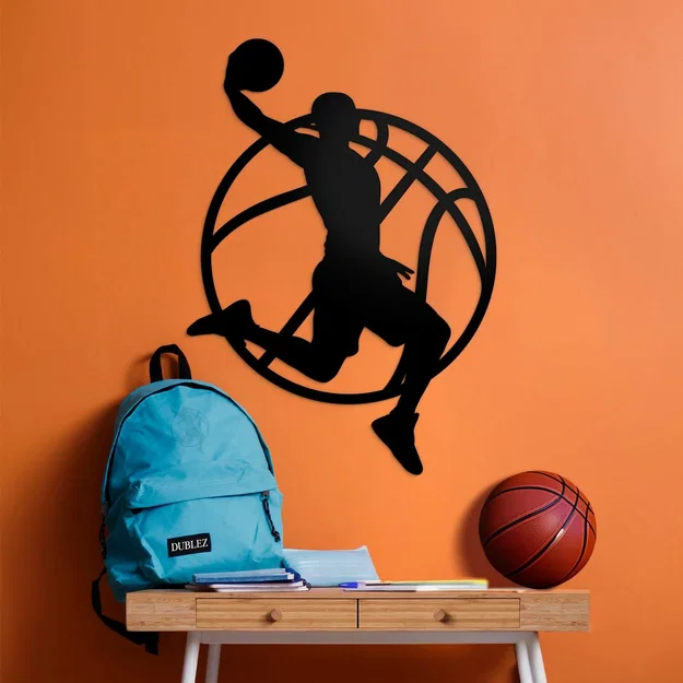 Tranh treo tường bóng rổ Basketball 2D trang trí phòng cực đẹp - Image 1