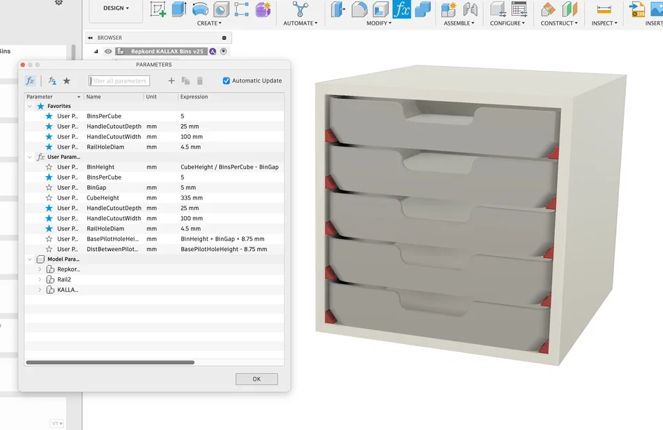 Hệ Bin Module Parametric cho IKEA KALLAX (Repkord) - Image 2