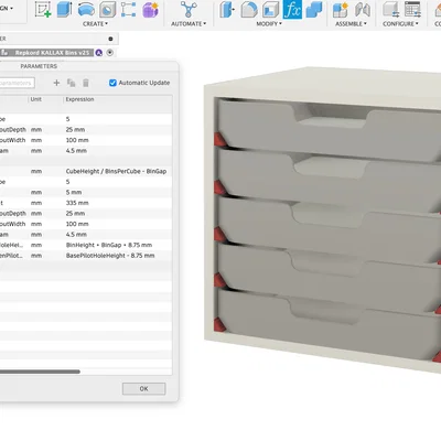 Hệ Bin Module Parametric cho IKEA KALLAX (Repkord)