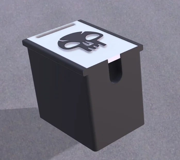 Hộp đựng bài 120 lá MTG (Deck box) in 3D phong cách Mana đen - Image 1
