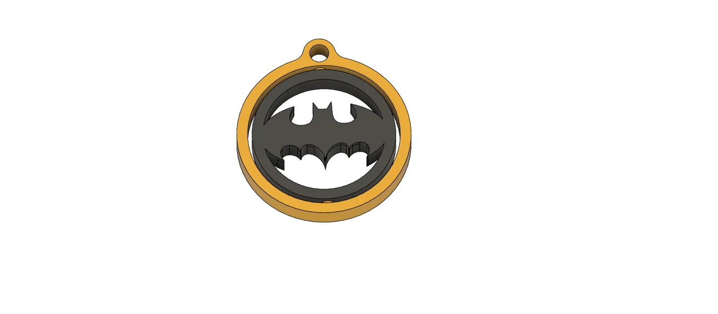 Móc khóa Batman xoay - Mẫu in 3D độc đáo cho người hâm mộ - Image 1