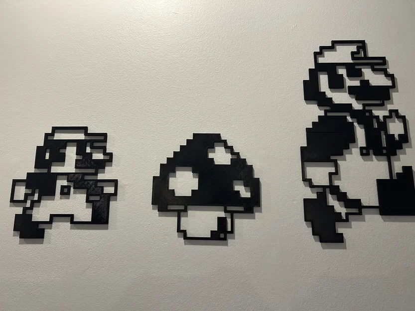 Mô hình trang trí treo tường NES Mario (pixel art) cực đẹp - Image 1