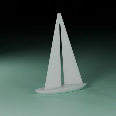 Mô hình thuyền buồm trang trí để bàn in 3D siêu xinh