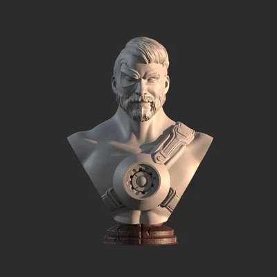 Mô hình 3D tượng bán thân Kano - Mortal Kombat cực ngầu
