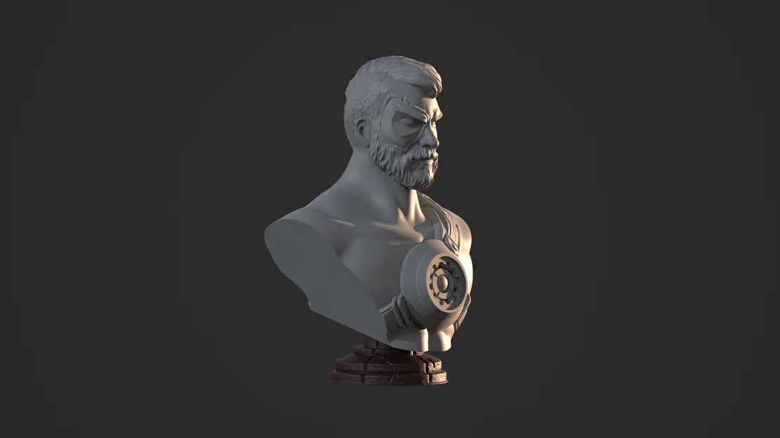 Mô hình 3D tượng bán thân Kano - Mortal Kombat cực ngầu - Image 2