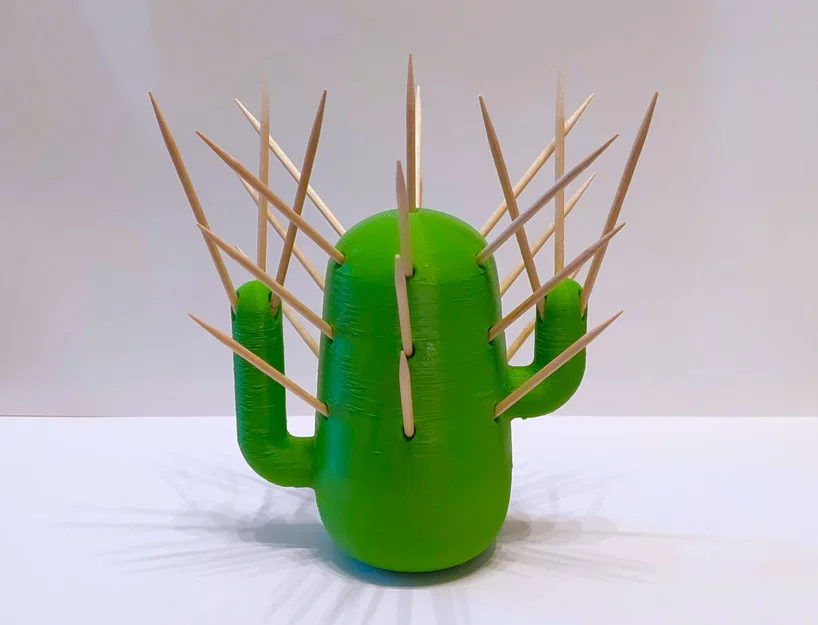 Mô hình hộp đựng tăm hình cây xương rồng (Cactus) in 3D - Image 1