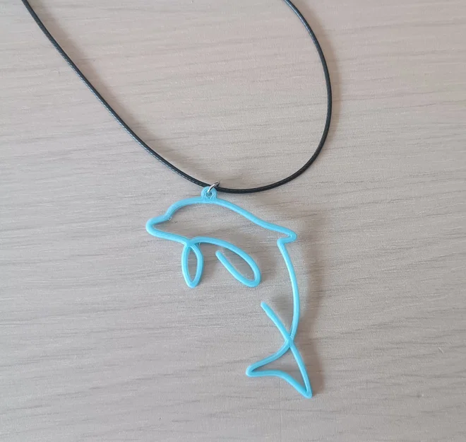 One Line Art: Vòng cổ Cá heo - Image 1