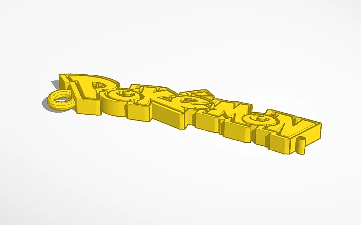 Móc khóa logo Pokémon đẹp mắt - File in 3D dễ thực hiện - Image 1