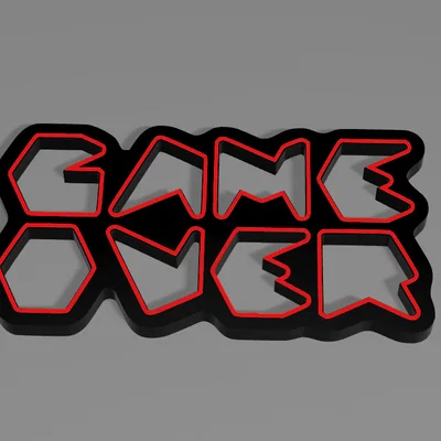 Mô hình trang trí tường Game Over cực chất cho game thủ