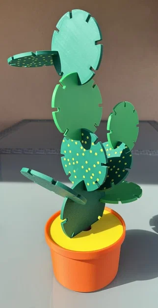 Trò chơi xếp xương rồng / lót ly (Cactus stacking game / coaster) - Image 2