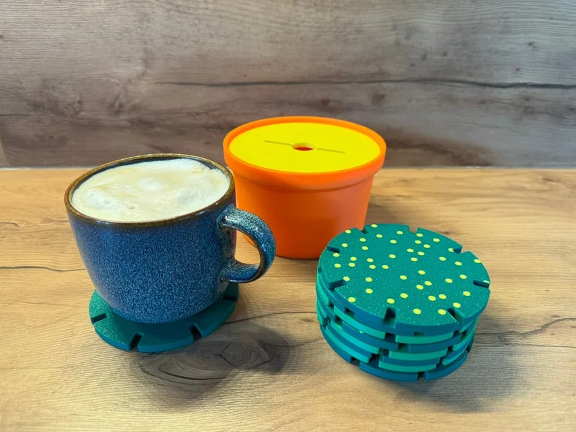 Trò chơi xếp xương rồng / lót ly (Cactus stacking game / coaster) - Image 3