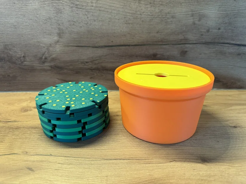 Trò chơi xếp xương rồng / lót ly (Cactus stacking game / coaster) - Image 4