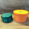 Trò chơi xếp xương rồng / lót ly (Cactus stacking game / coaster) - Thumbnail 4