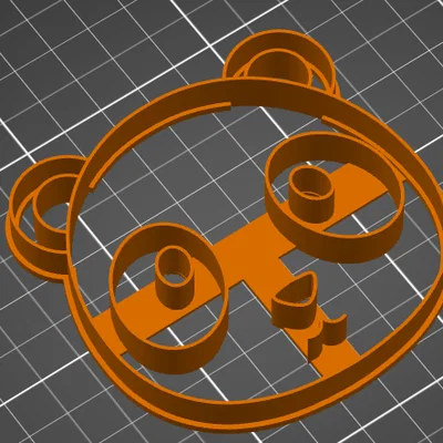 Khuôn cắt bánh quy hình gấu trúc (Panda cookie cutter) cho in 3D
