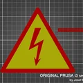 Mẫu Biển Cảnh Báo Điện Áp Cao ISO 7010 W012 In 3D Đa Màu - Thumbnail 1