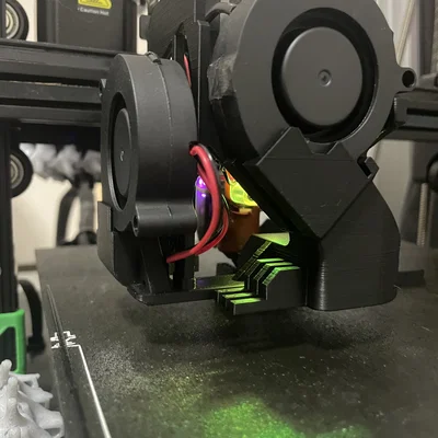 Bộ ống dẫn gió nâng cấp quạt kép 5015 cho Ender V3 KE
