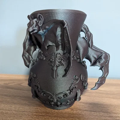 Bình Count Dracula – Gothic Vampire Bat Vase