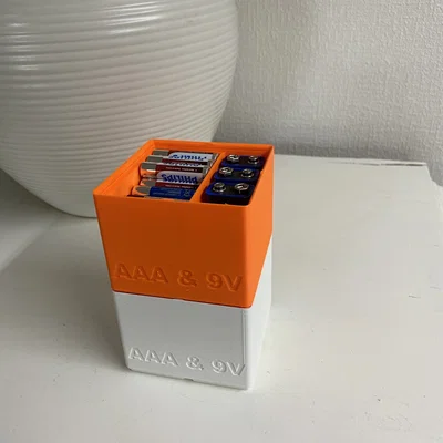 Khay Gridfinity cho 45 pin AAA và 4 pin 9V