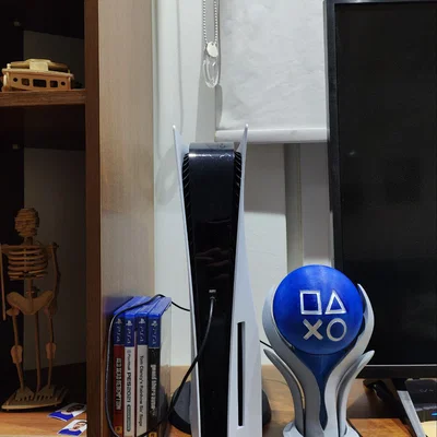 Mô hình cúp bạch kim Playstation (Playstation Platinum Trophy) 3D