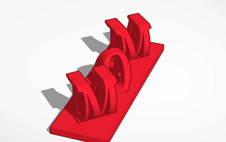 Mô hình trang trí chữ MOM và DAD - Quà tặng ý nghĩa từ in 3D - Image 1