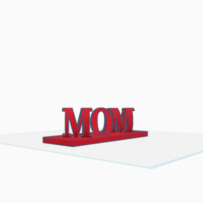 Mô hình trang trí chữ MOM và DAD - Quà tặng ý nghĩa từ in 3D