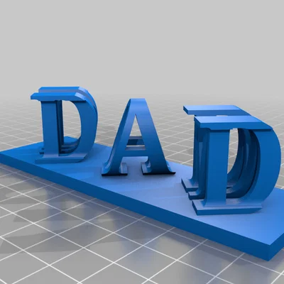 Mô hình trang trí chữ MOM và DAD - Quà tặng ý nghĩa từ in 3D