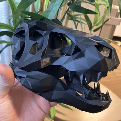 Nắp Hitch Cover Low poly đầu lâu T‑Rex