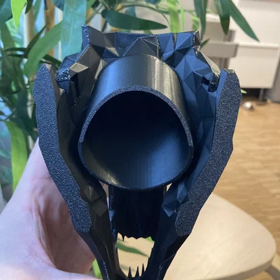 Nắp Hitch Cover Low poly đầu lâu T‑Rex